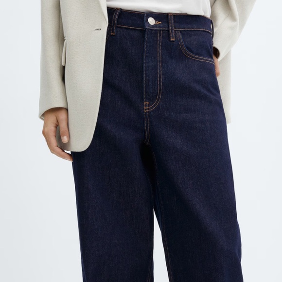 Mango Indigo Wide Leg Jean - Picture 4 of 7